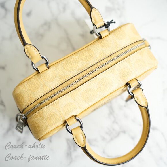 NWT Coach X Peanuts CBJ63 Satchel Crossbody Bag In Signature Canvas Charlie Brow - Picture 10 of 12